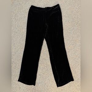 NWT INC International Concepts Women  Velvet Wide Leg Pants Black Silk Blend 8P
